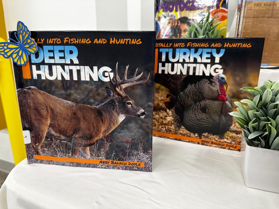 Books on hunting are included in the Phil Senger Collection at Cornerstone Elementary in Excelsior Springs