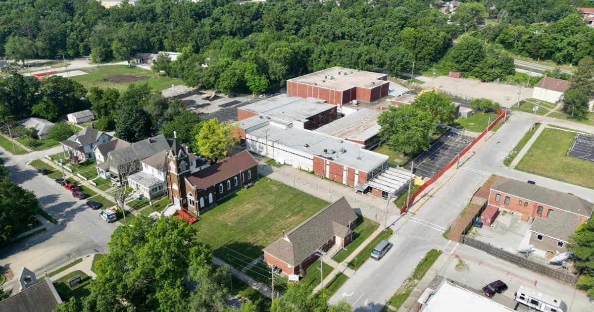 Skyvuer Imagery Captures Dramatic Drone Footage of Lewis Elementary School's Demolition